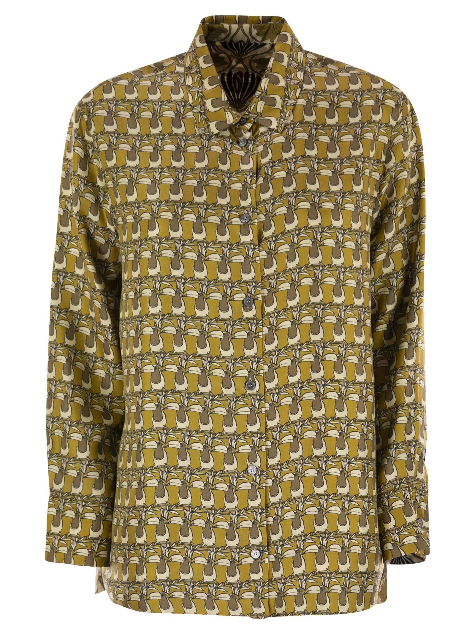 S Maxmara Women Times - Reversible Printed Silk Shirt - 1