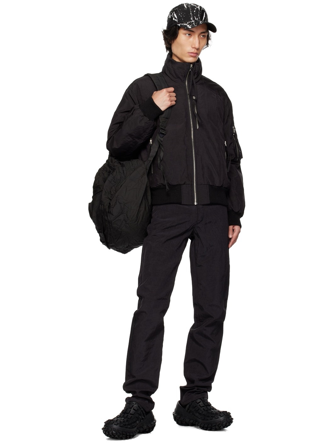 【関税込み】KANGHYUK ブラック Airbag ジャケット Kanghyuk Black Airbag Down Bomber Jacket | REVERSIBLE