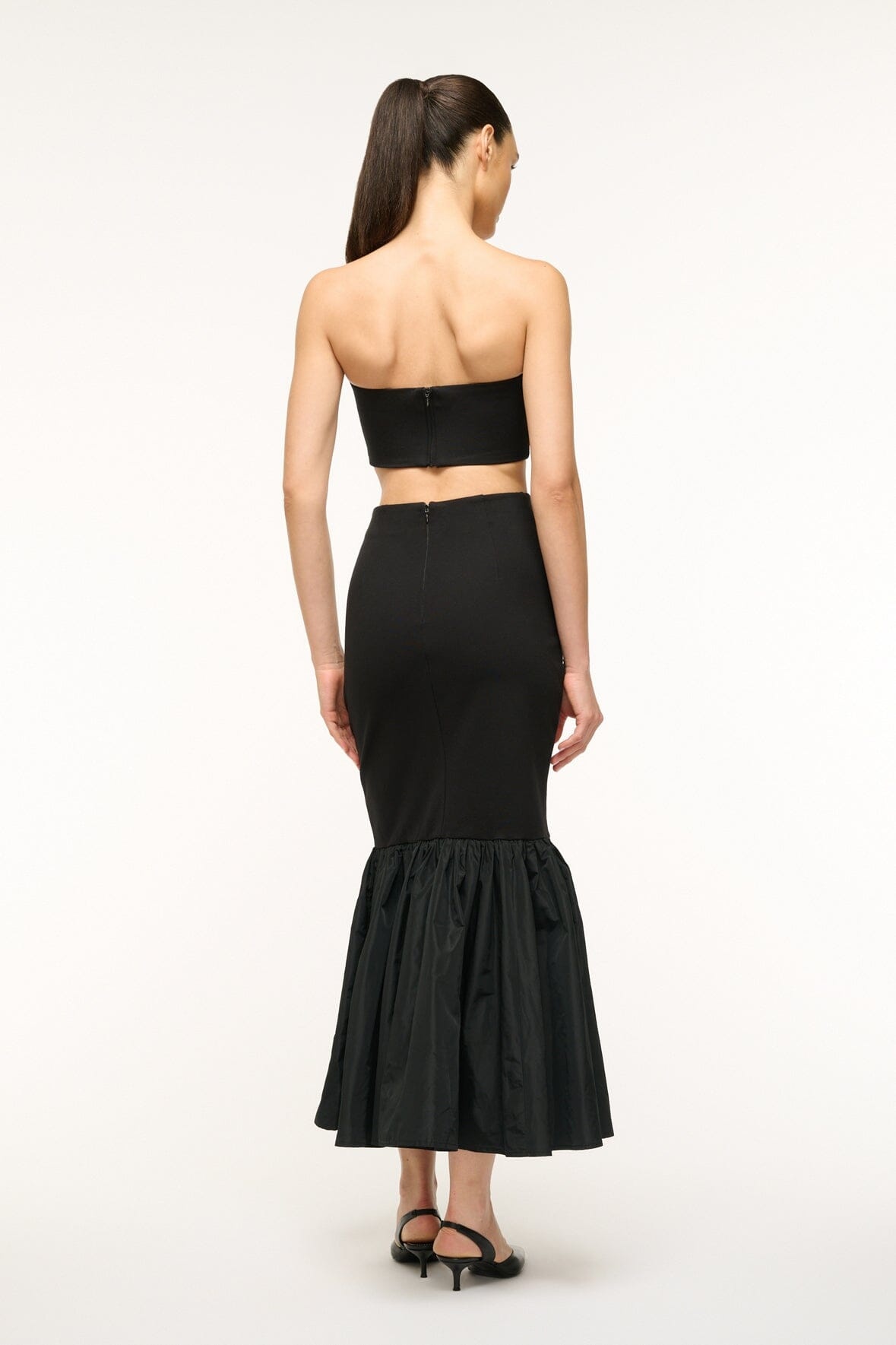 STAUD HAWTHORNE SKIRT BLACK - 4