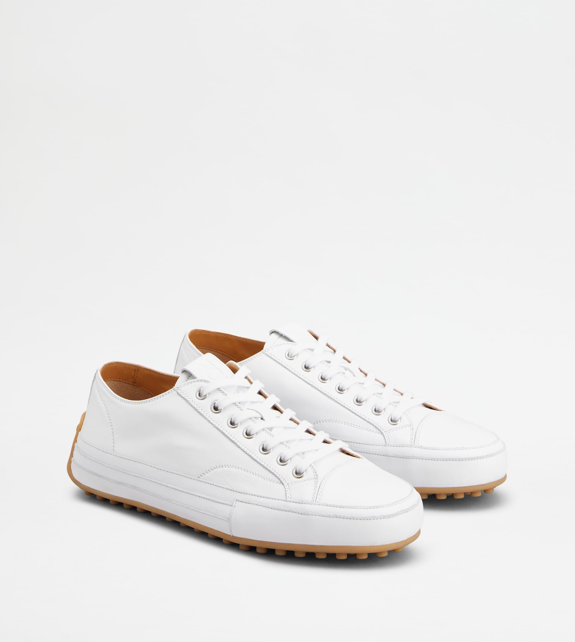 SNEAKERS IN LEATHER - WHITE - 2