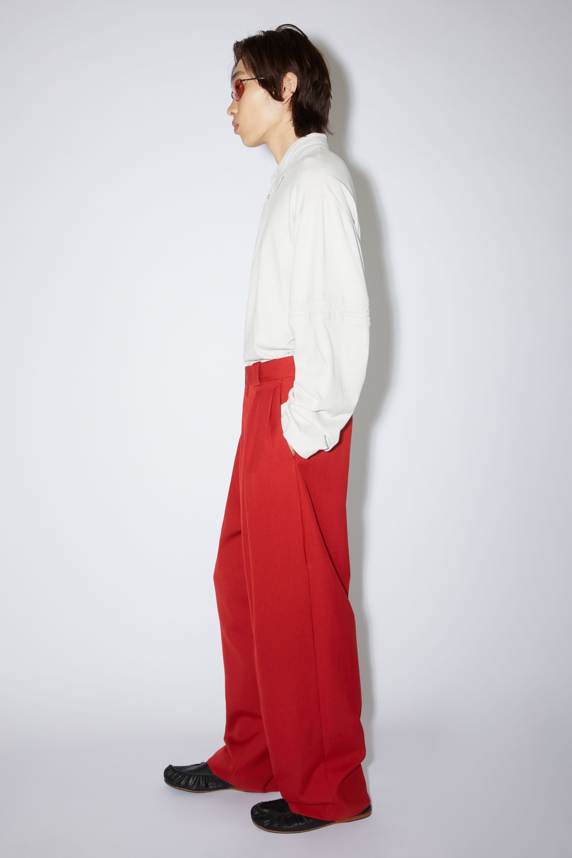 Tailored trousers - Cherry red - 4