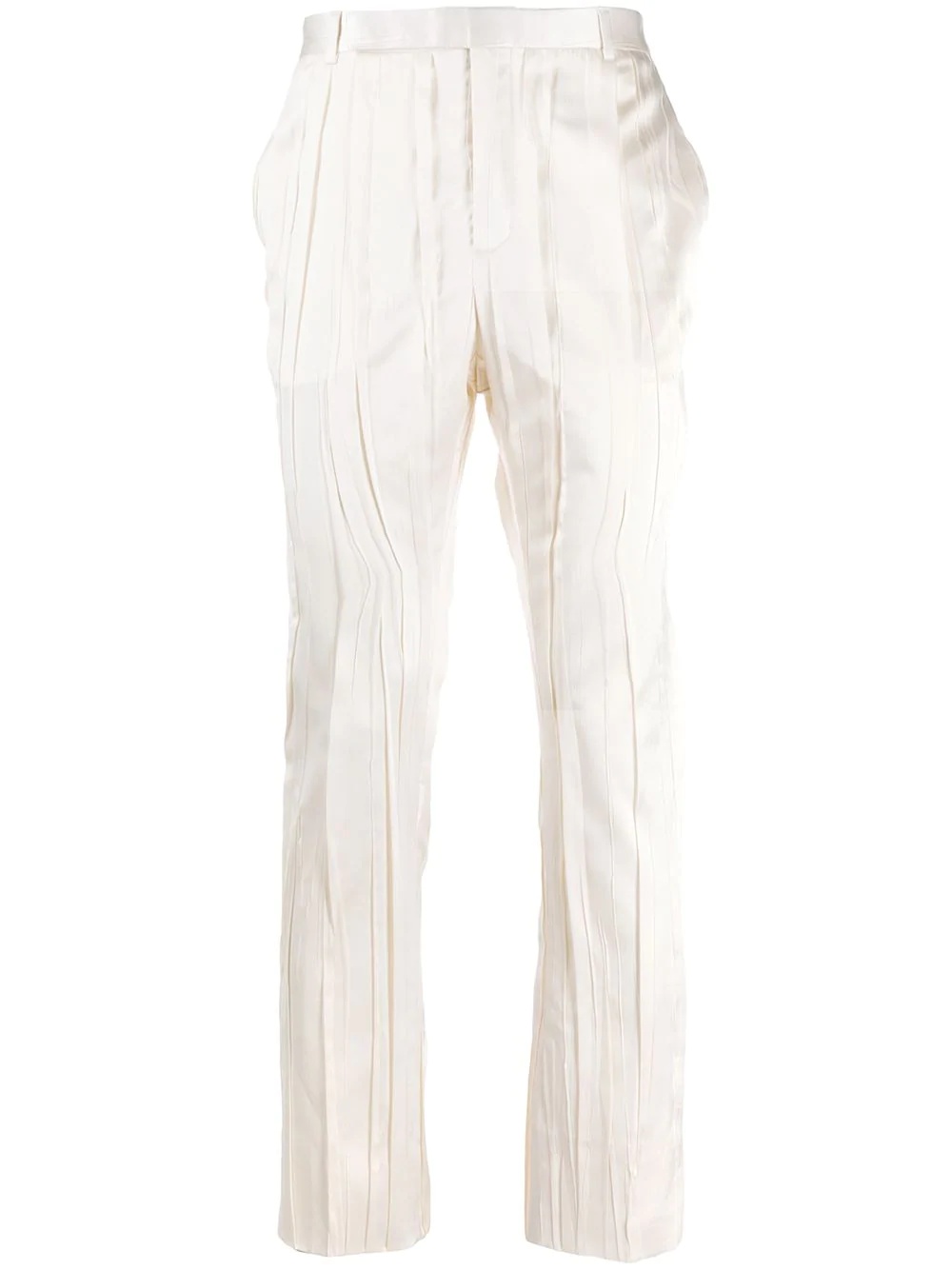 pleated mid-rise tailored trousers - 1