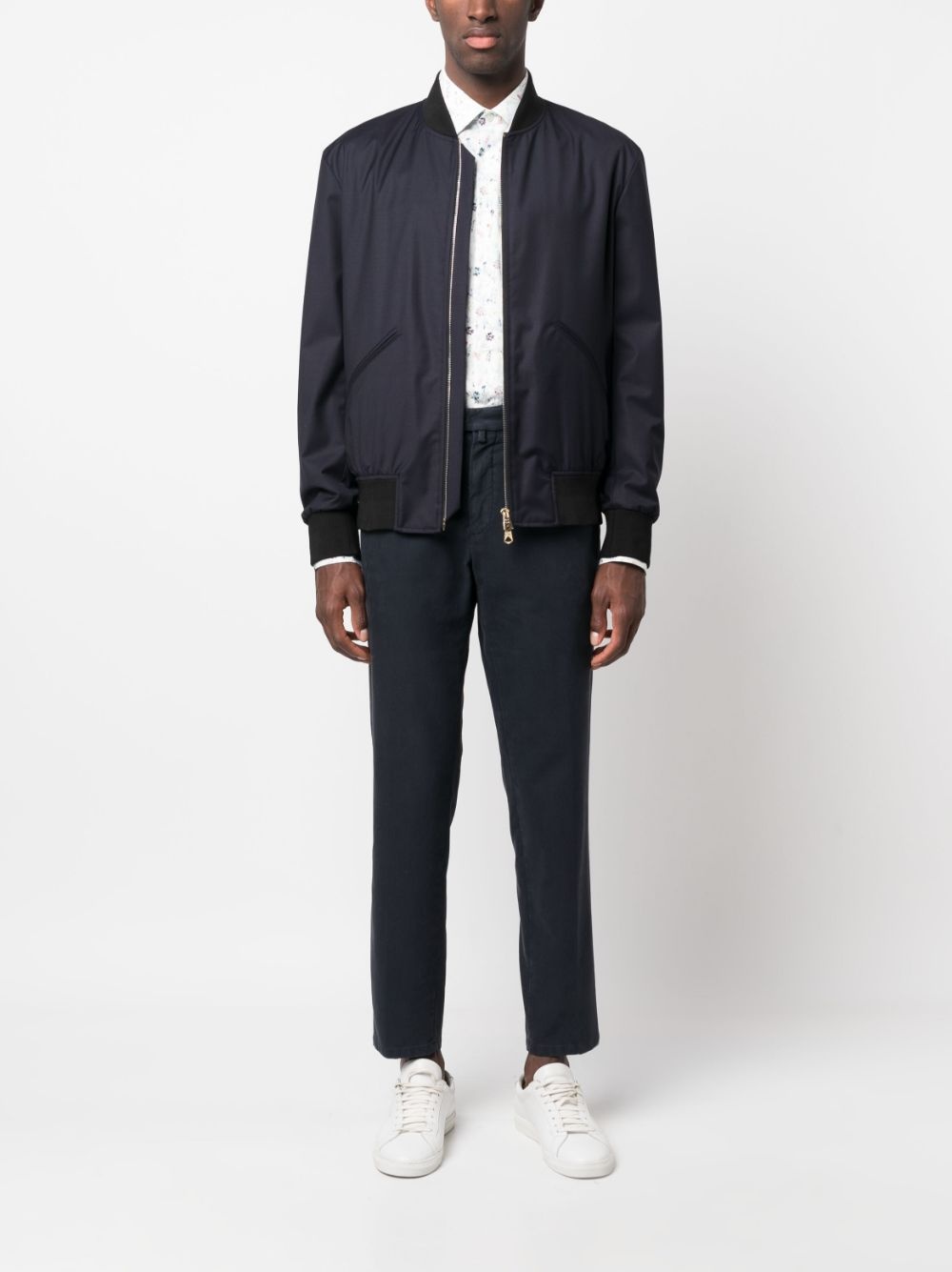 zip-up wool bomber jacket - 2