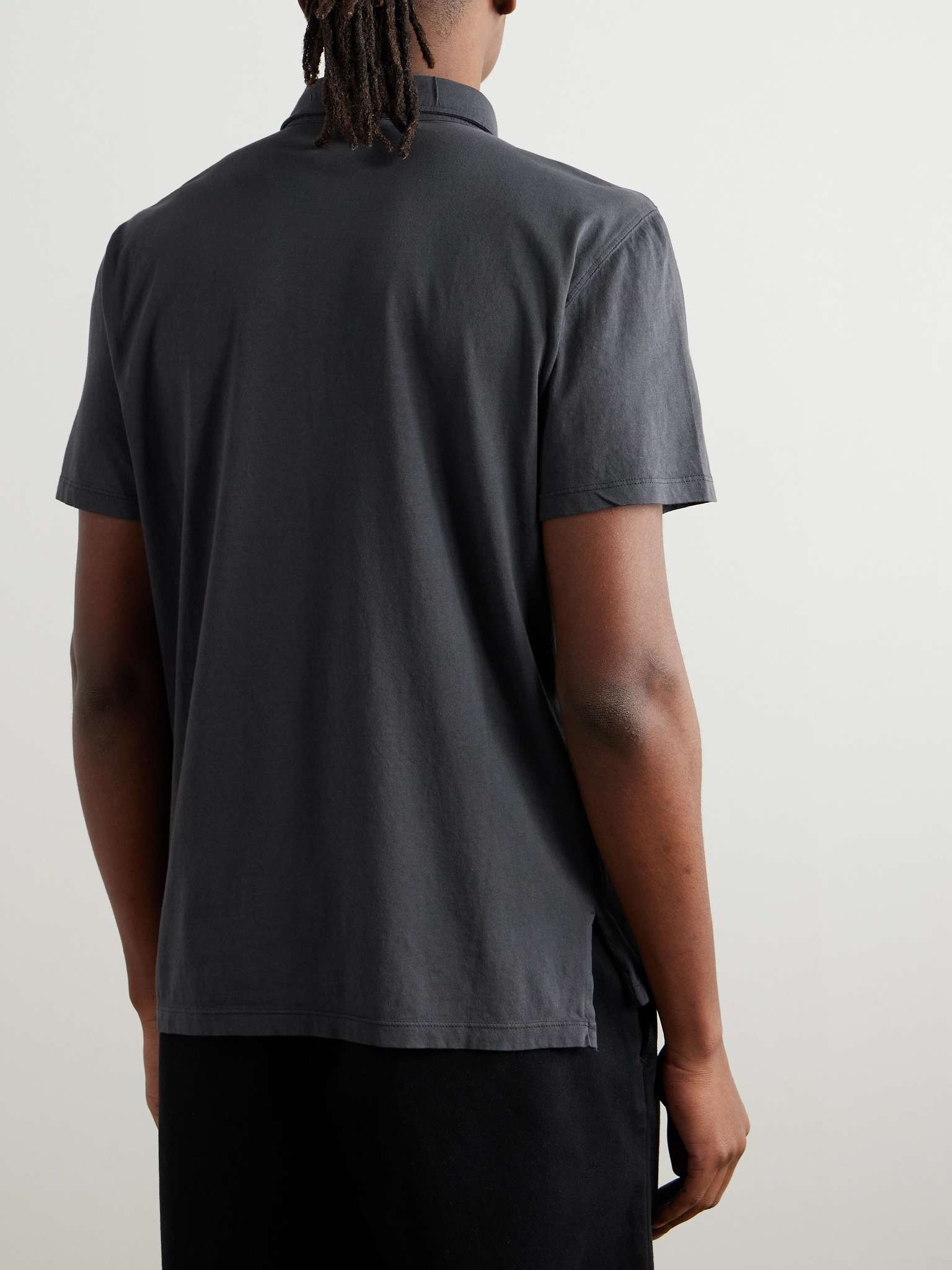 Spilo Garment-Dyed Cotton-Jersey Polo Shirt - 4