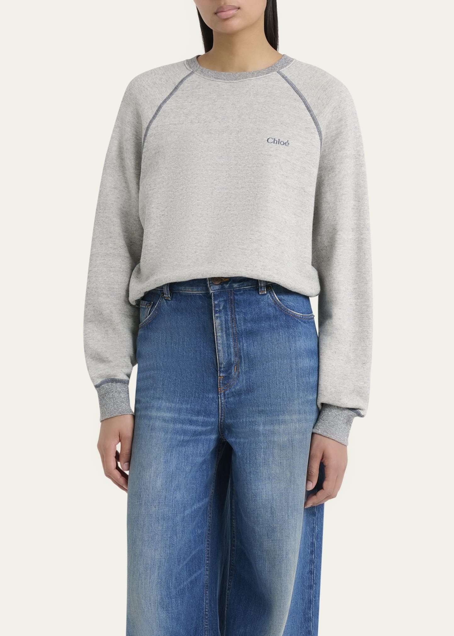 Chine Cotton Fleece Sweatshirt - 4
