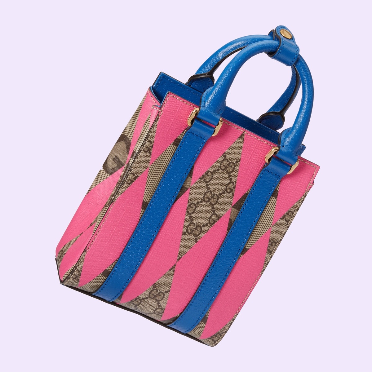 GG rhombus print mini tote bag - 4