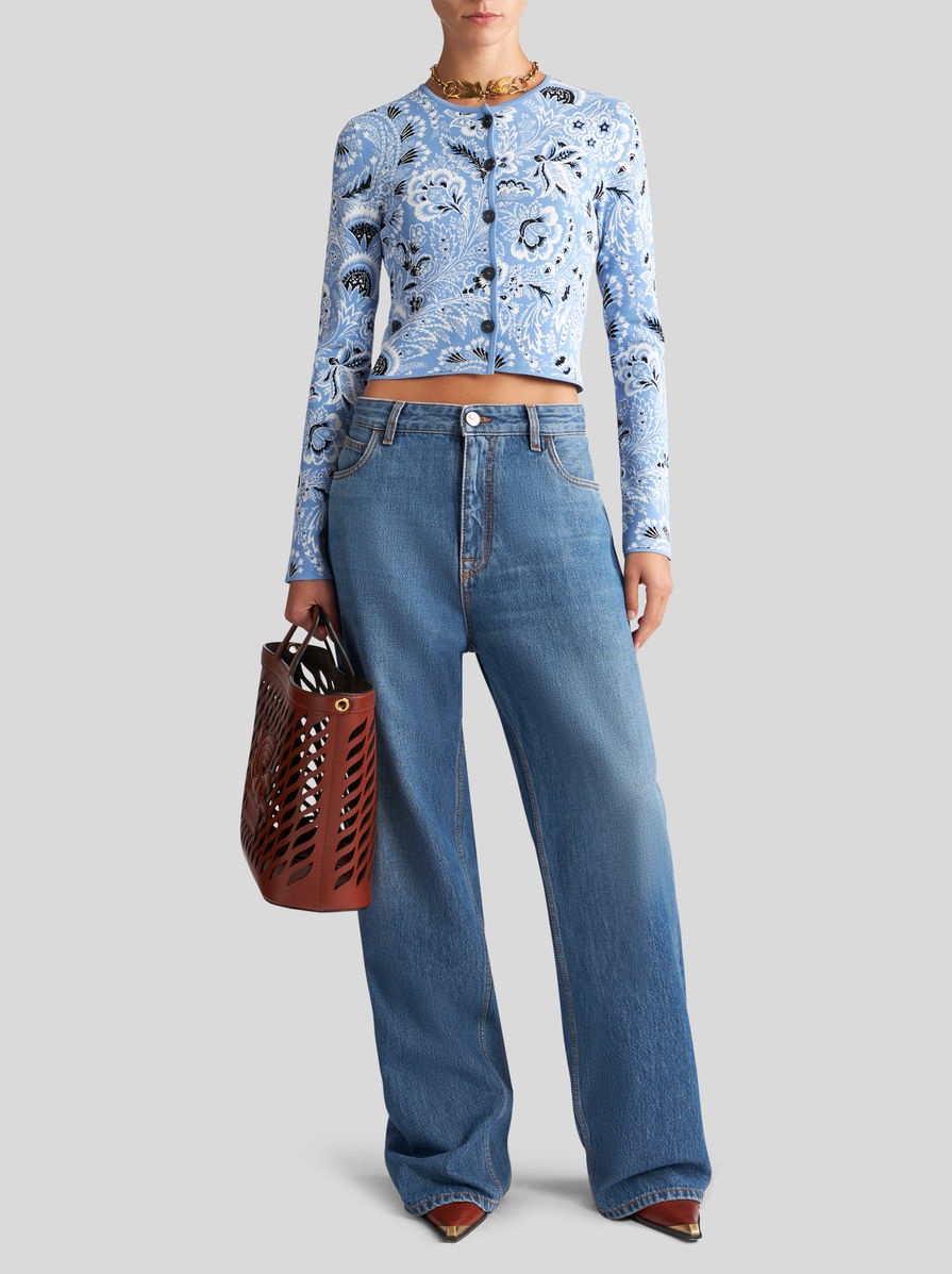 PAISLEY JACQUARD CARDIGAN - 4