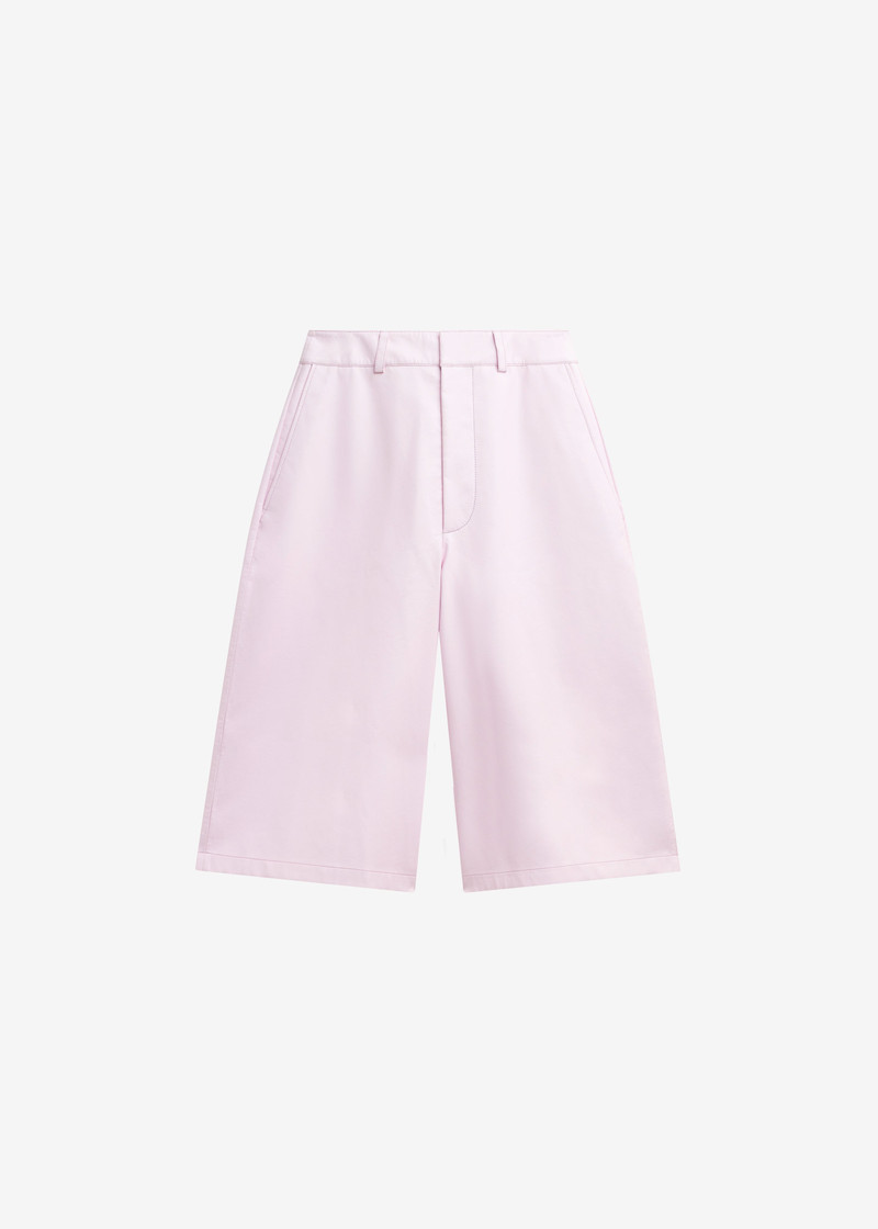 Olivia Leather Bermuda Shorts - Faded Pink 1
