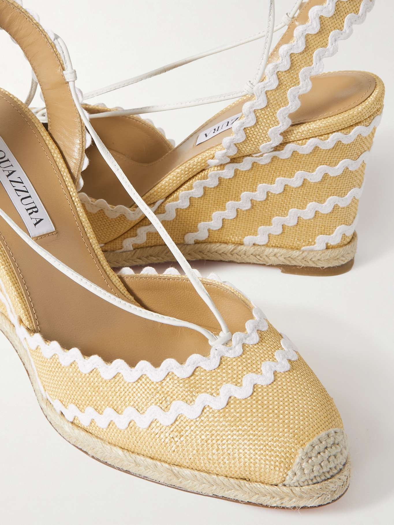 Ric Rac 85 raffia wedge espadrilles - 4