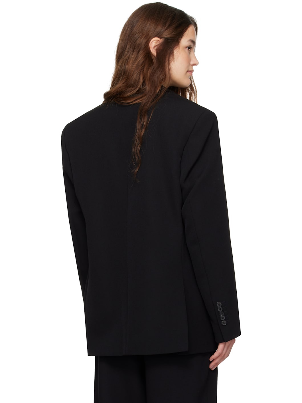 Black Double Breasted Blazer - 3