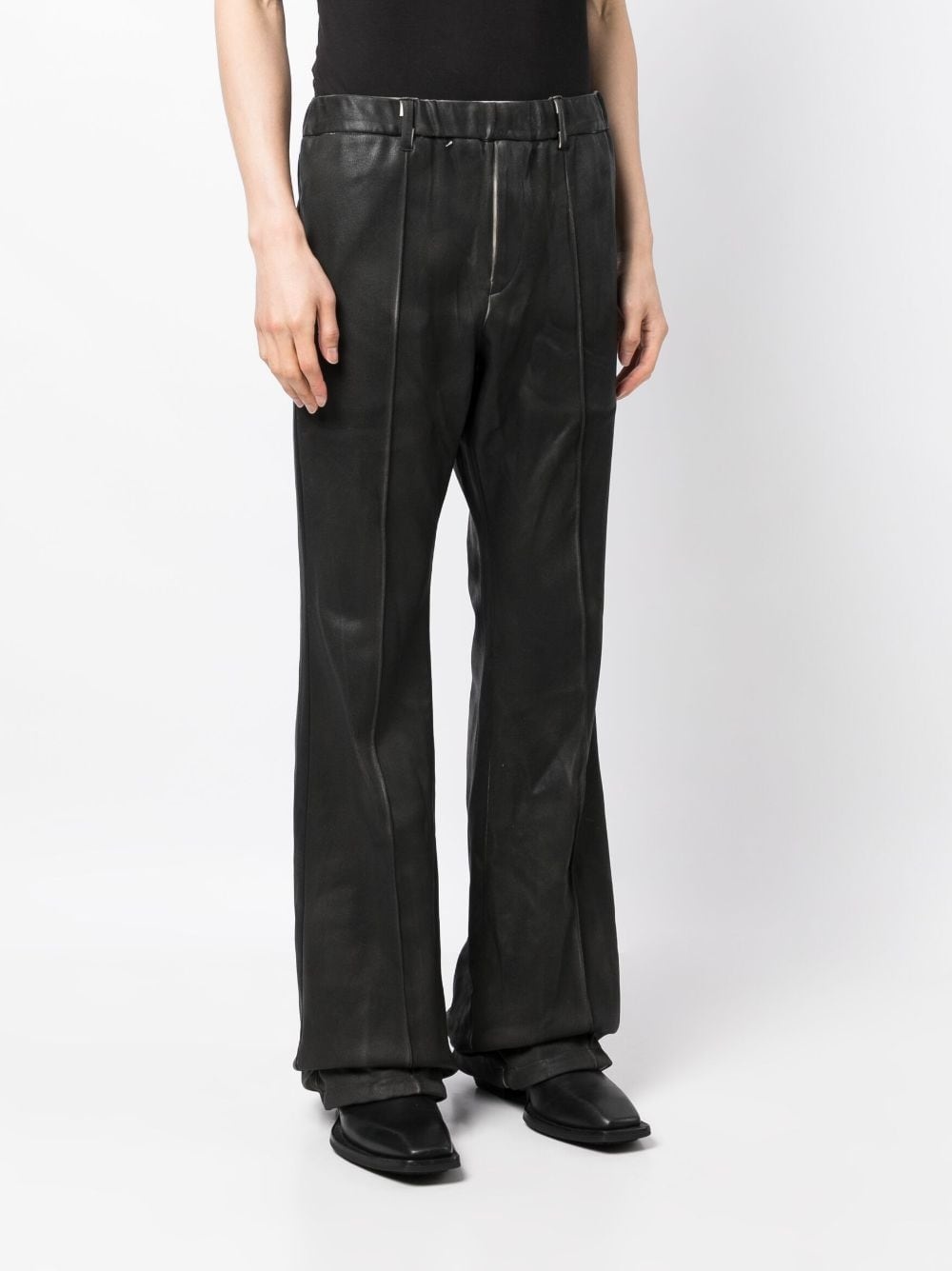 elastic-waist straight-leg trousers - 3