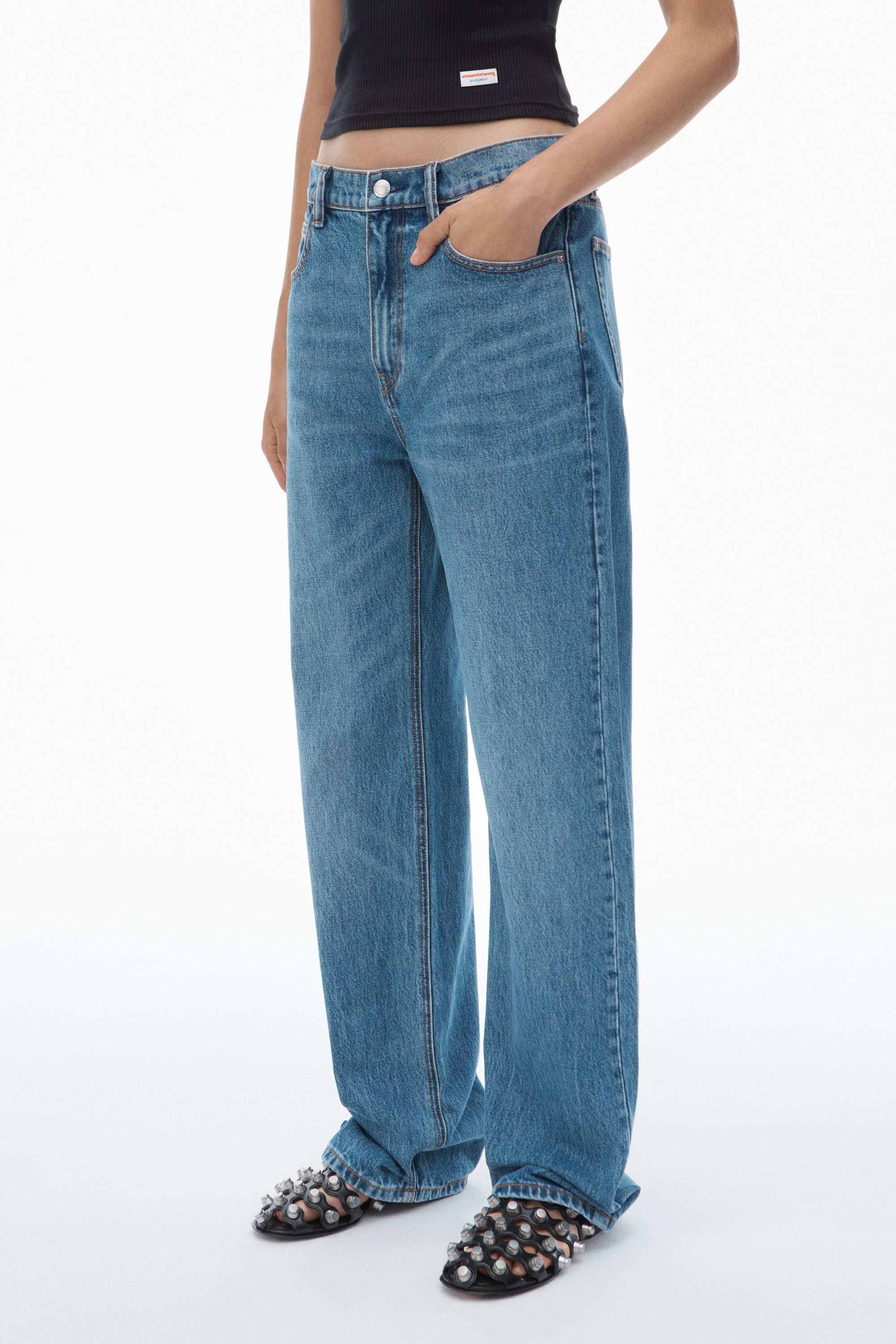 EZ MID-RISE STRAIGHT-LEG JEAN IN DENIM - 3