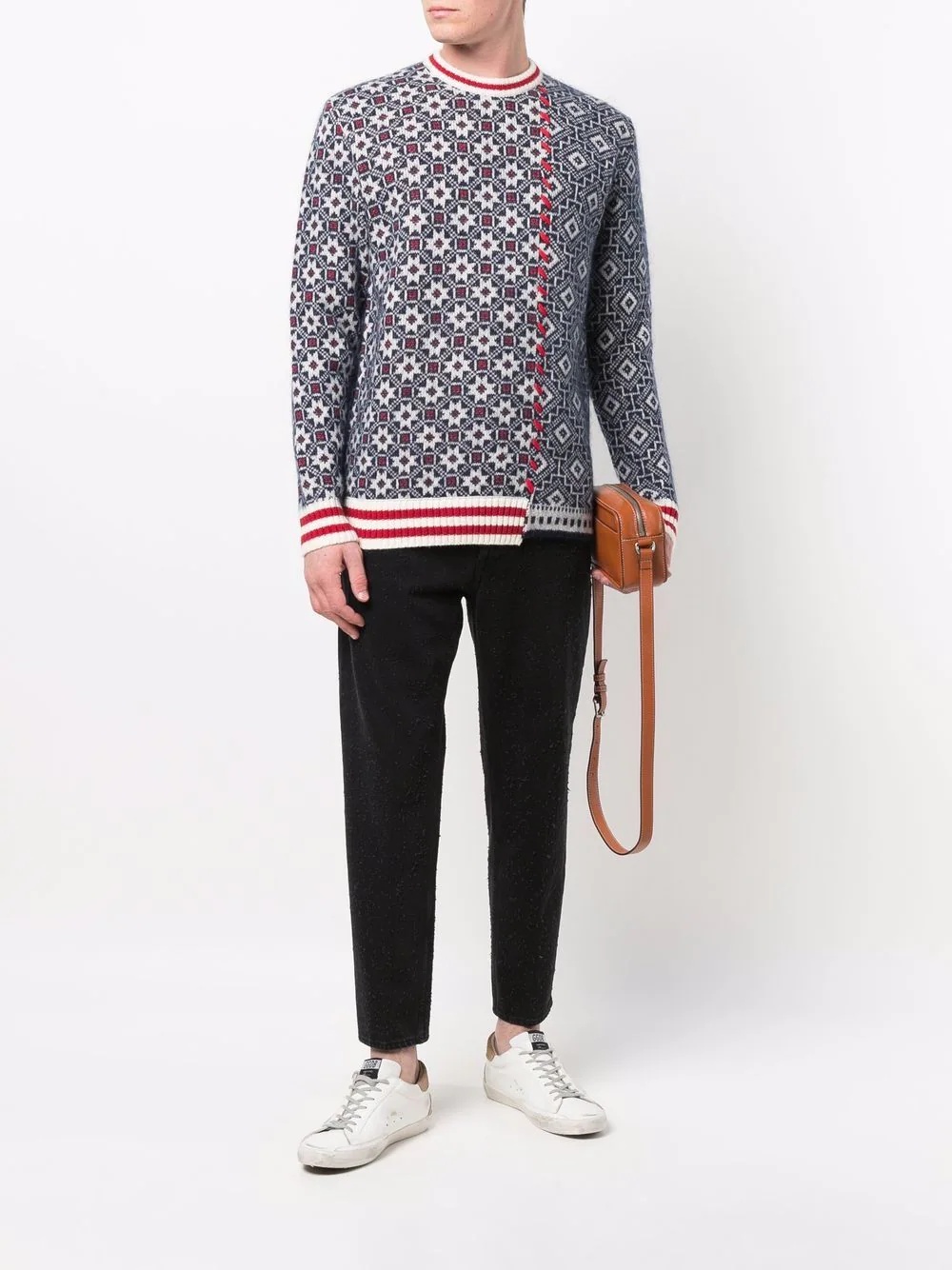 patterned-intarsia knit jumper - 2