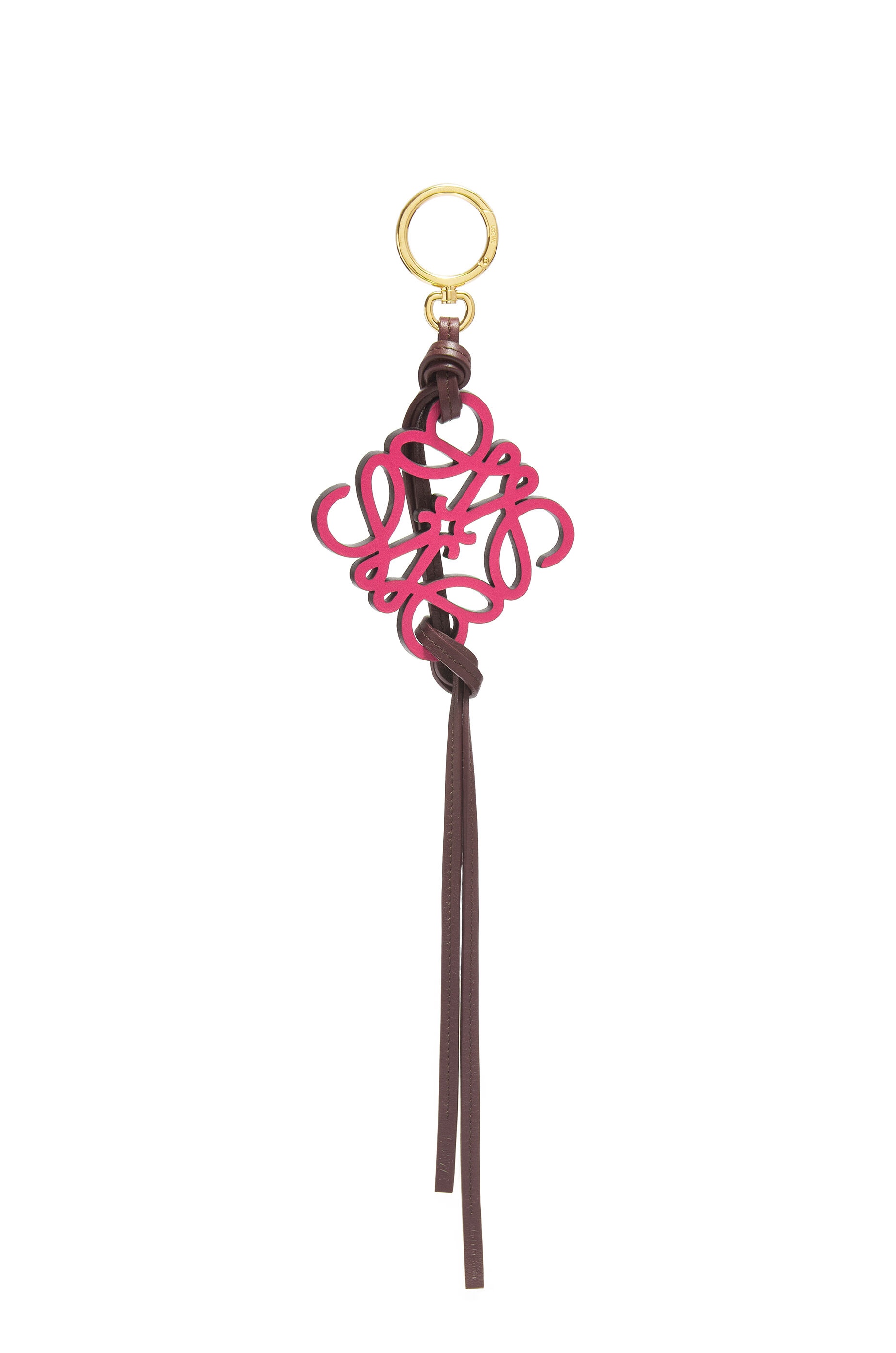 Anagram charm in classic calfskin and brass - 1