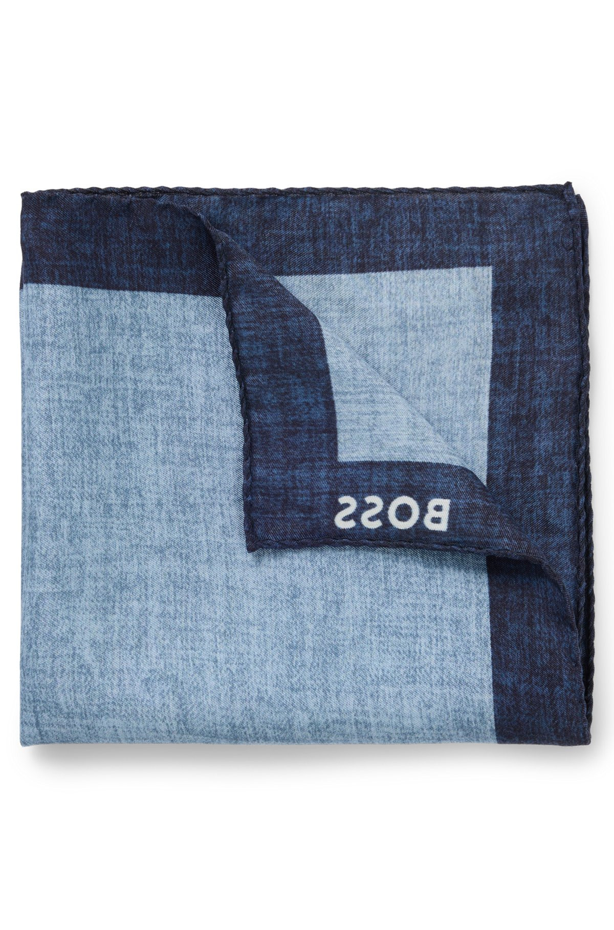PRINTED POCKET SQUARE WITH LOGO BORDER - 1