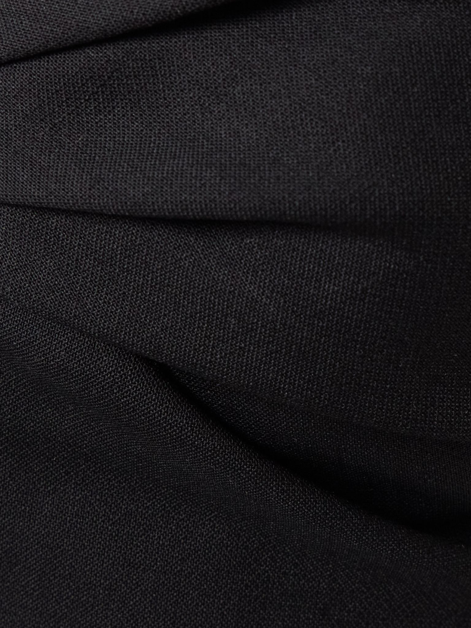 Strapless ruched wool-blend midi dress Black - 4