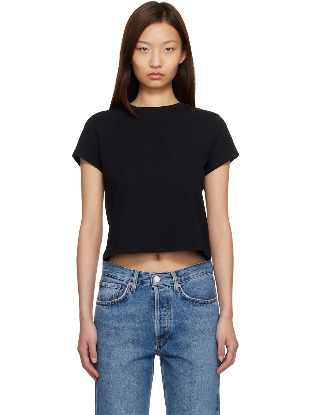 Black Adine Shrunken T-shirt - 1