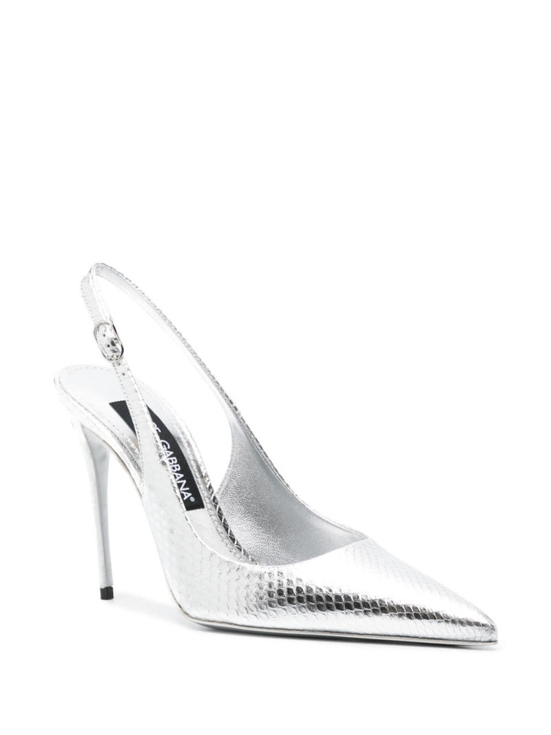 Dolce & Gabbana 120mm metallic snakeskin pumps outlook