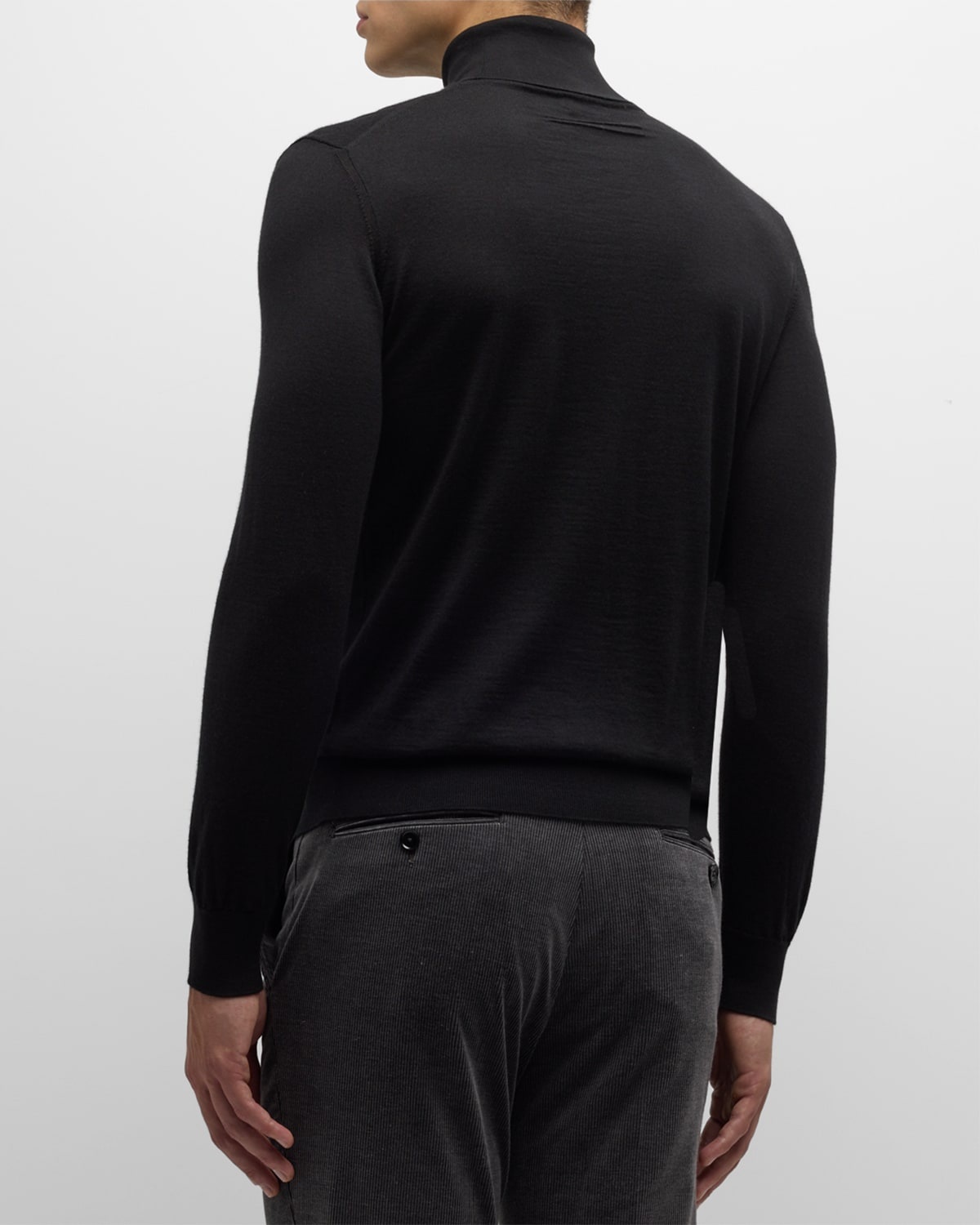 Men's Cashmere-Silk Turtleneck Sweater - 3