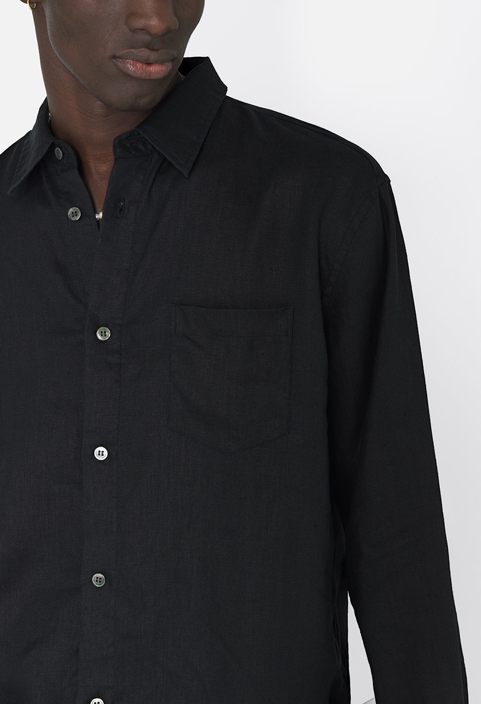 LINEN CLOAK BUTTON UP - 6