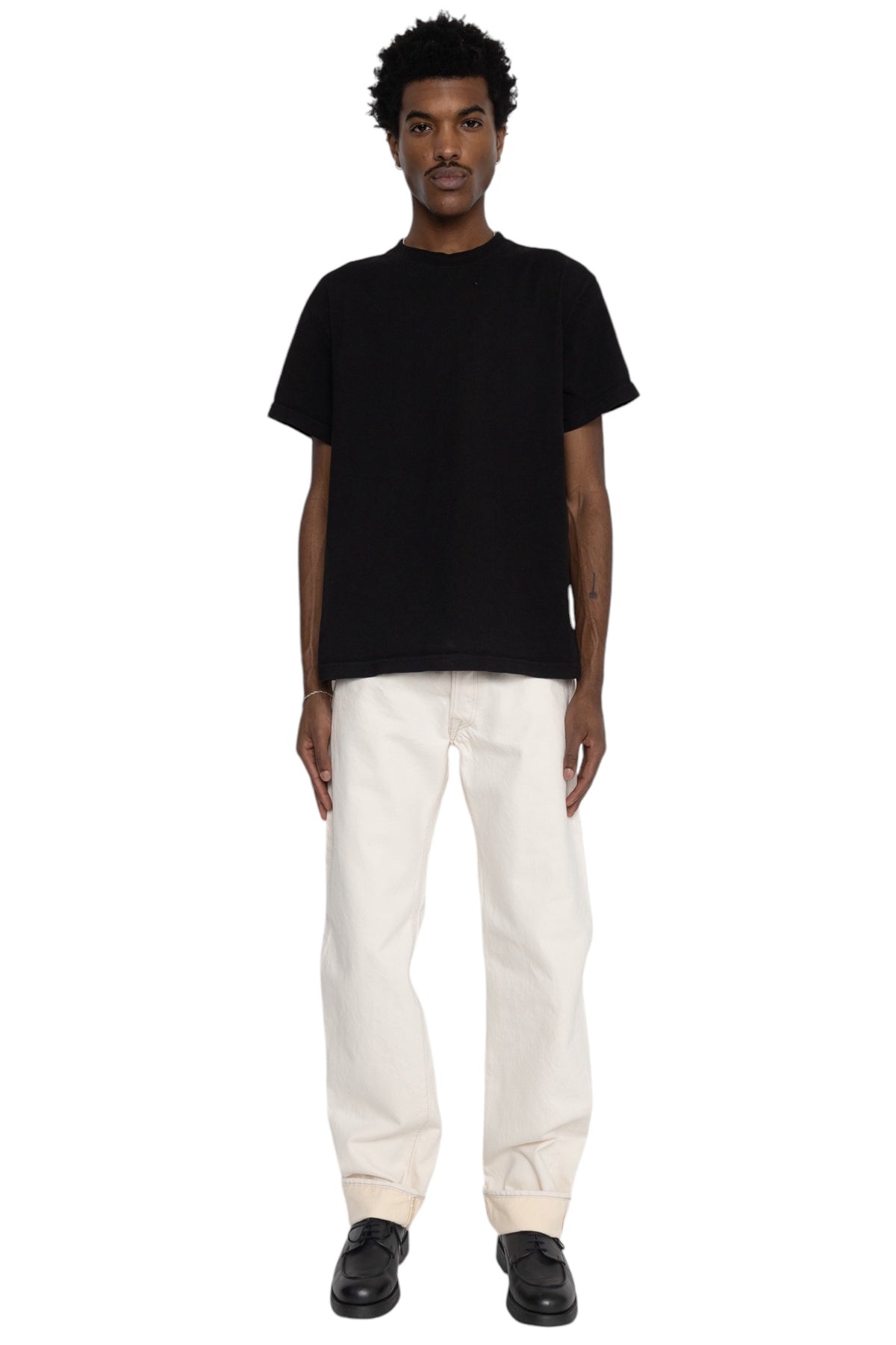 1172-1 14oz Ecru Selvedge 5 Pocket Pants Regular Straight - 3