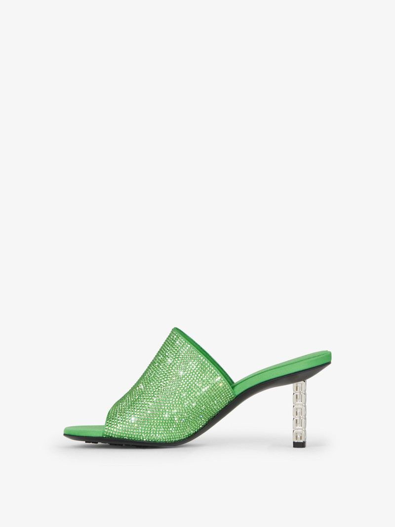 Givenchy G CUBE MULES IN SATIN WITH STRASS outlook