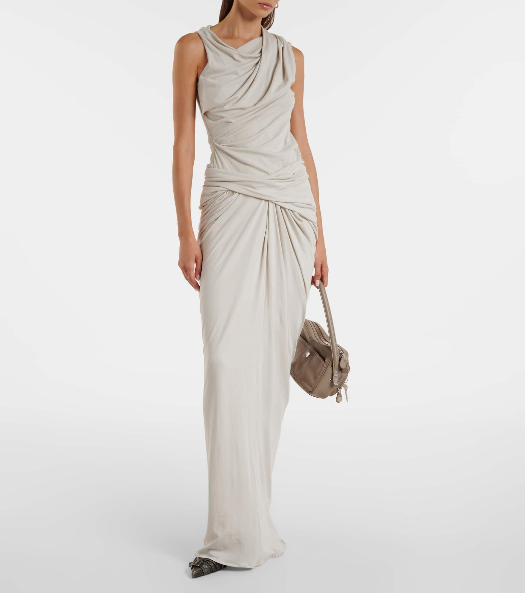 Draped cotton-blend top - 2