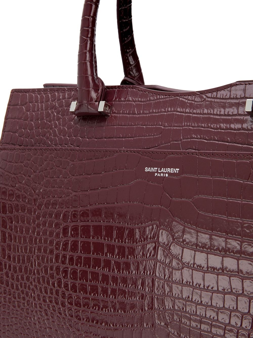 Uptown crocodile-effect tote bag - 4