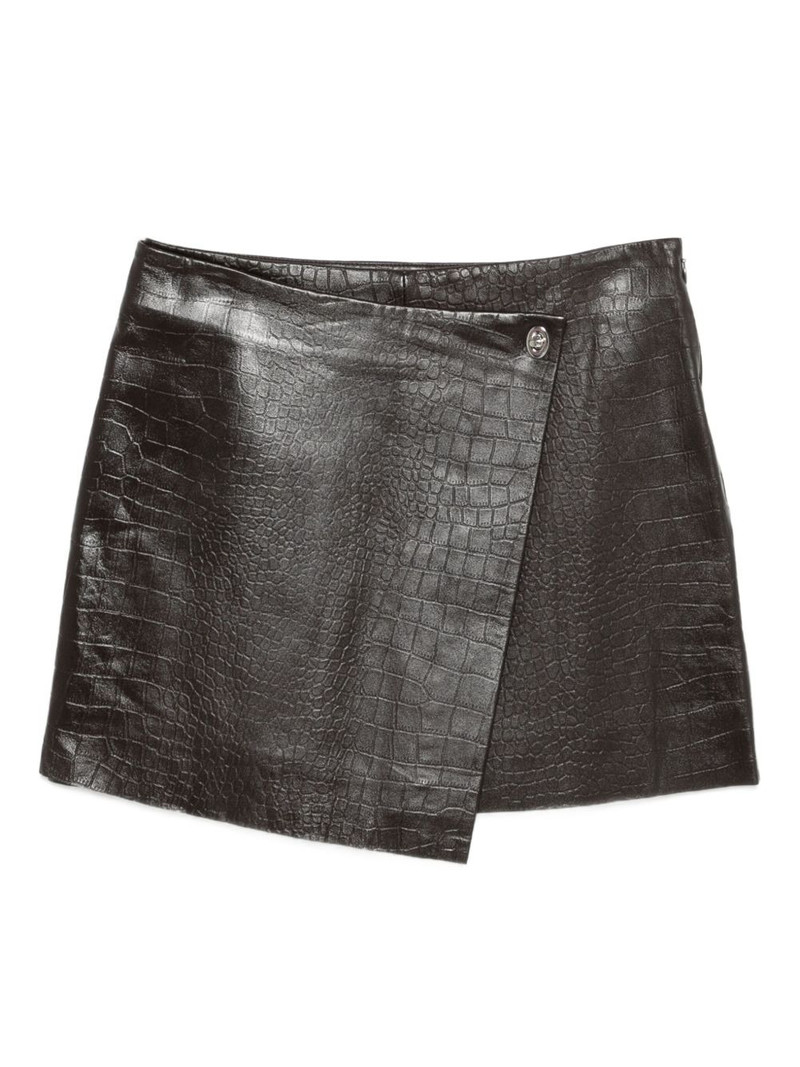 crocodile-effect asymmetric skirt 1