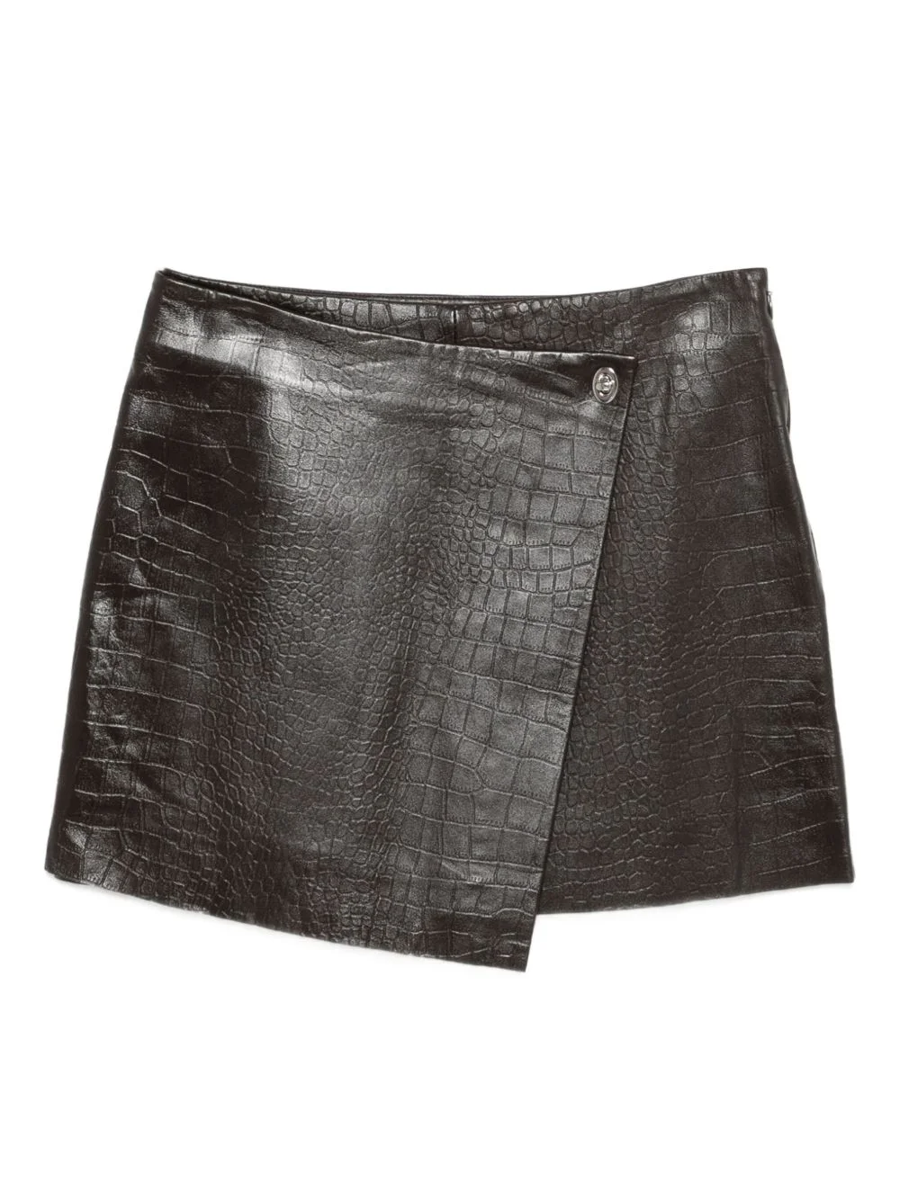 crocodile-effect asymmetric skirt - 1