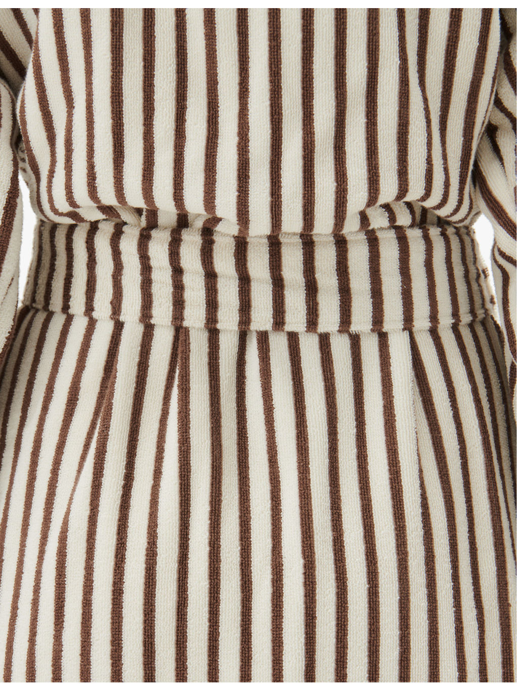 Hooded striped organic-cotton robe - 5