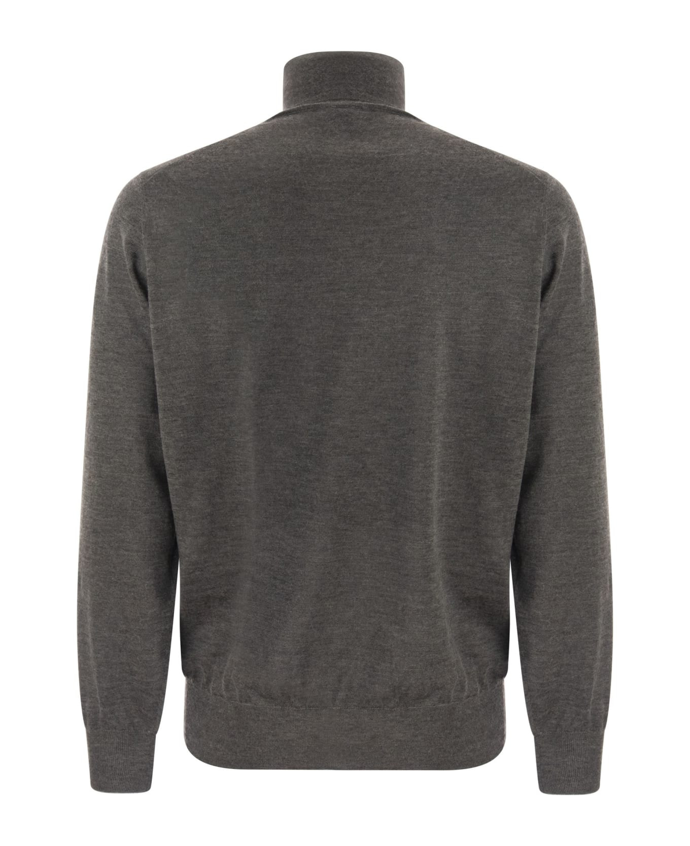 Lightweight Turtleneck Sweater In Cashmere And Silk - 2