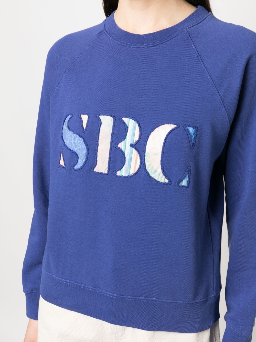 cut-out logo cotton sweatshirt - 5