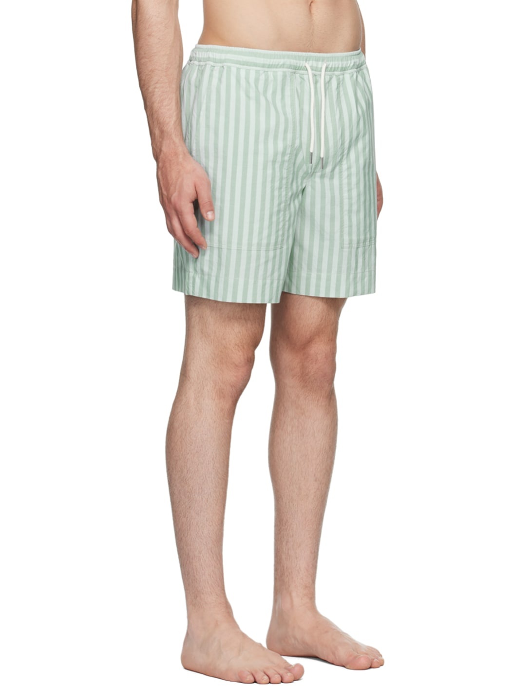 Green Striped Shorts - 2