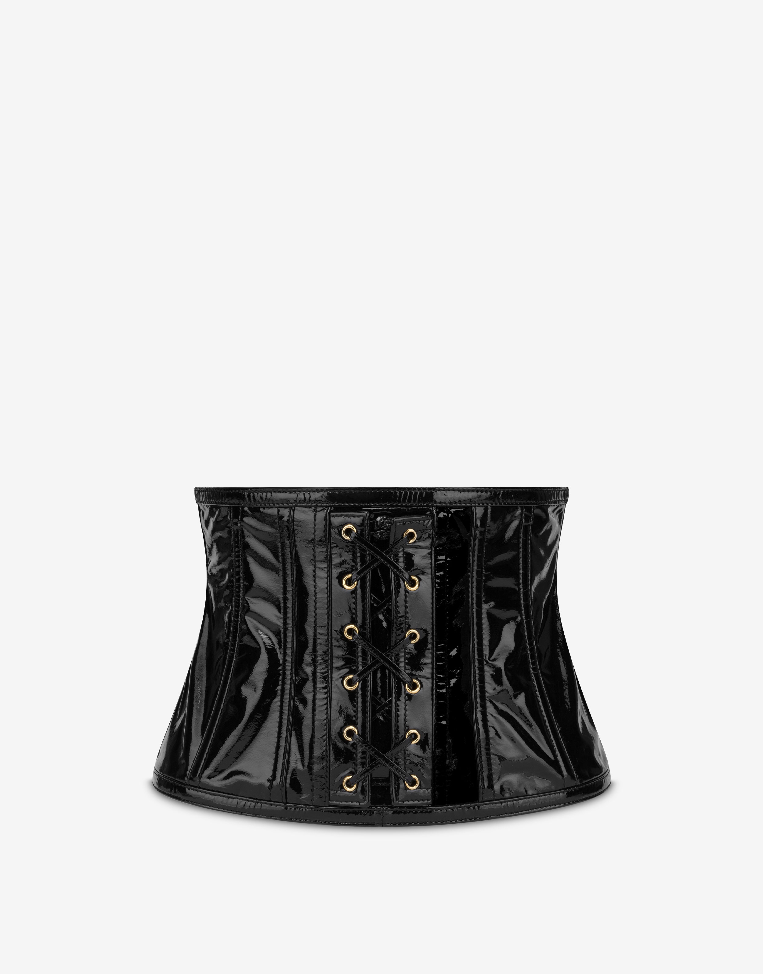 PATENT LEATHER CORSET BELT - 1