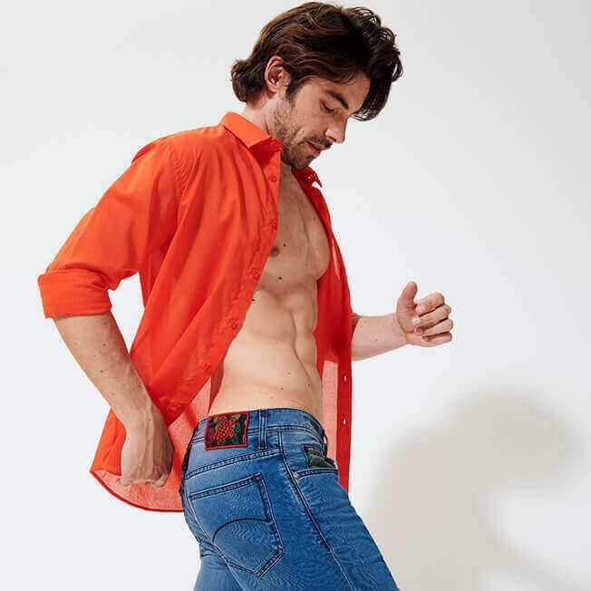 Men Jeans Tropical Turtles - 5