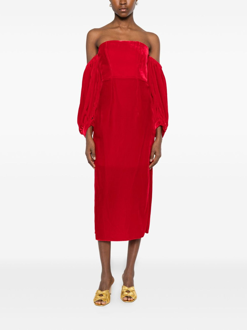 forte_forte bustier puff-sleeve dress outlook
