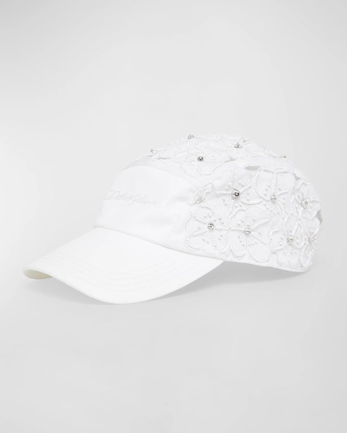 Embroidered Floral Baseball Hat - 1