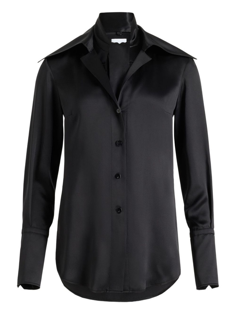 wide-collar silk blouse 6
