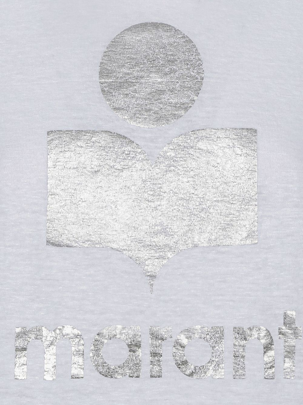 logo-print linen T-shirt - 4