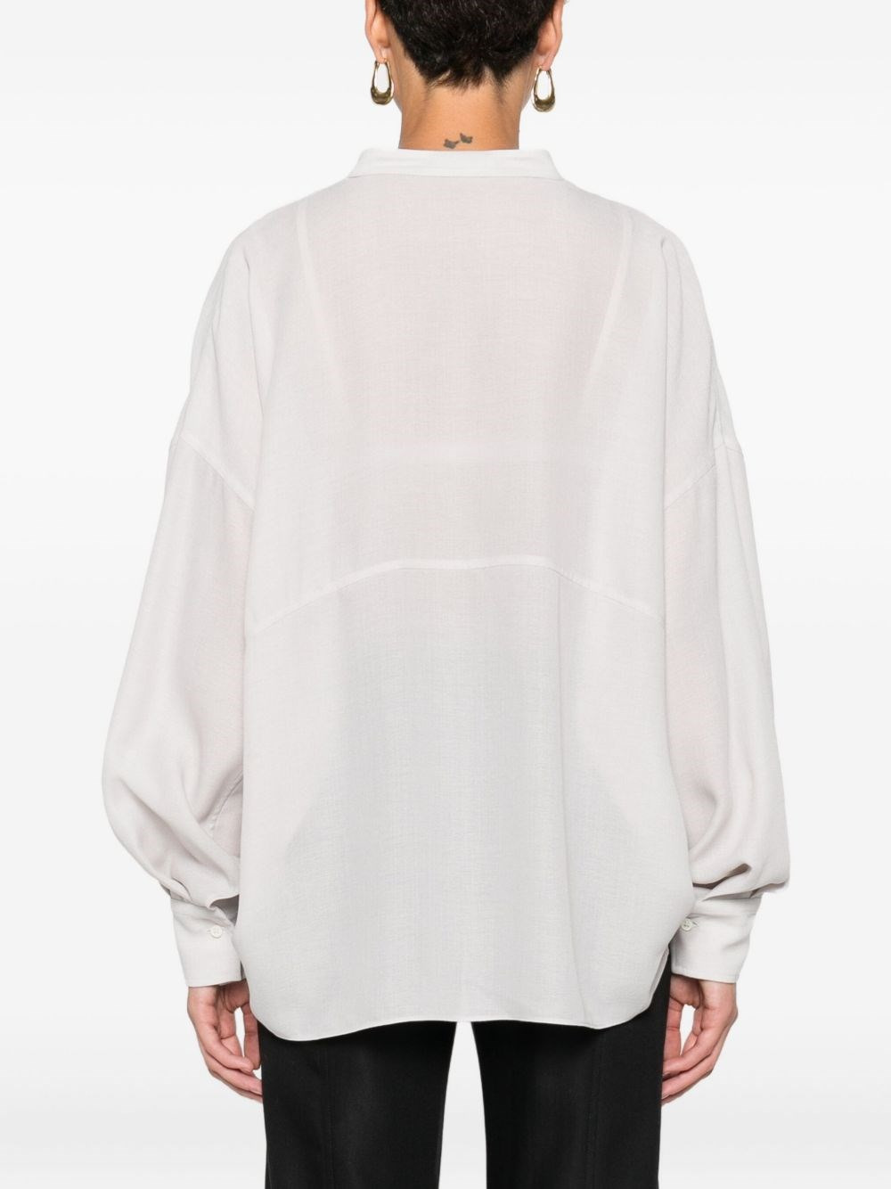 V-necked blouse - 3