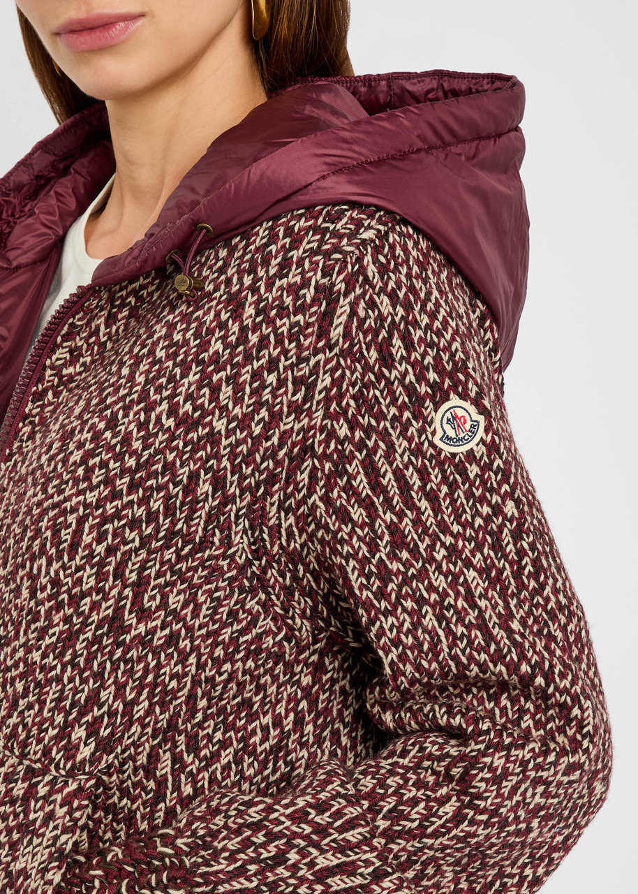 Moncler Hooded Shell and Wool Cardigan - 5