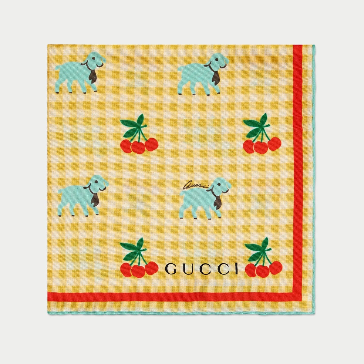 Gucci HA HA HA silk pocket square - 2