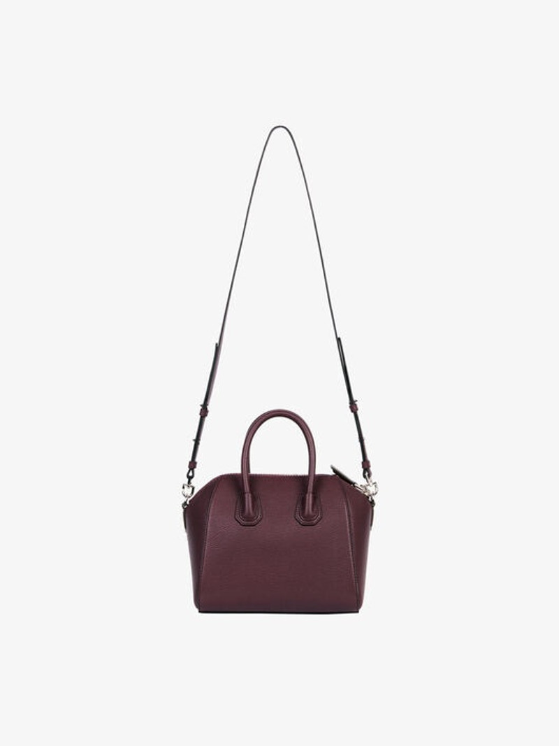MINI ANTIGONA BAG IN GRAINED LEATHER 7