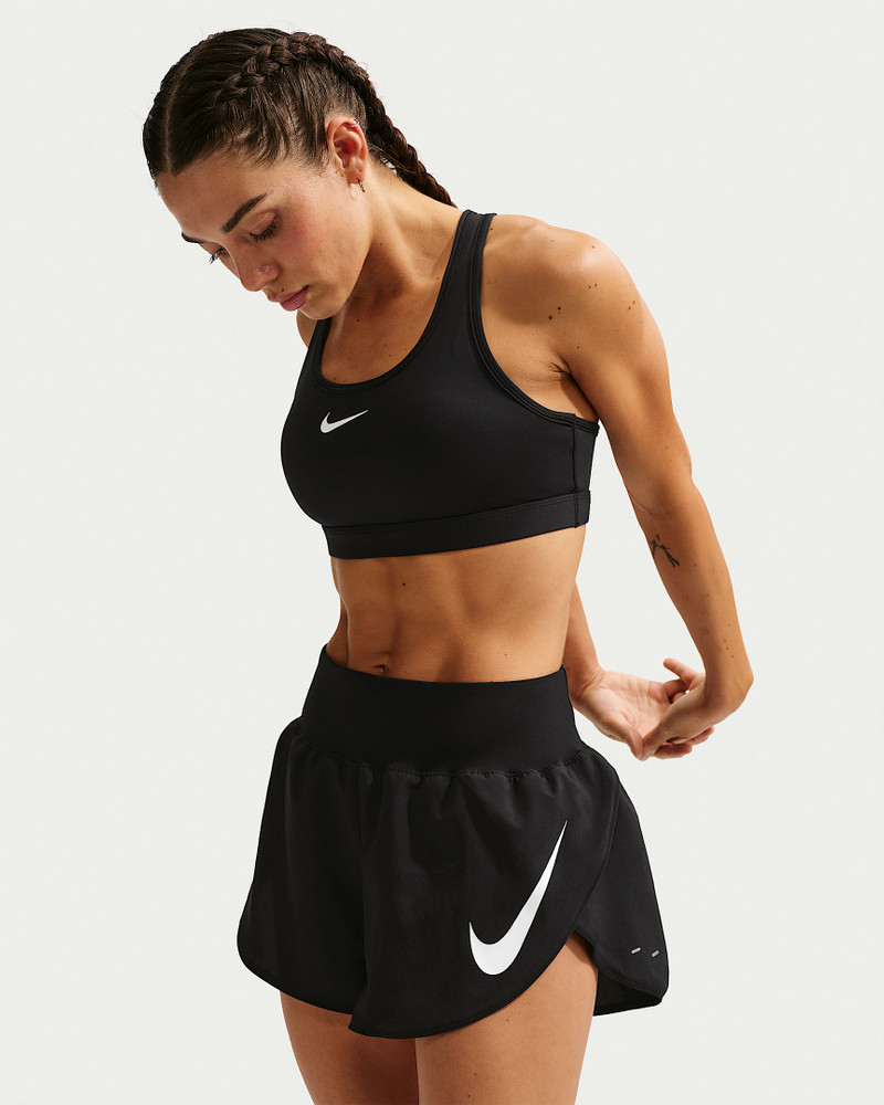 Nike Nike Tempo Flow Swoosh Women's Dri-FIT Mid-Rise Brief-Lined Running Shorts outlook