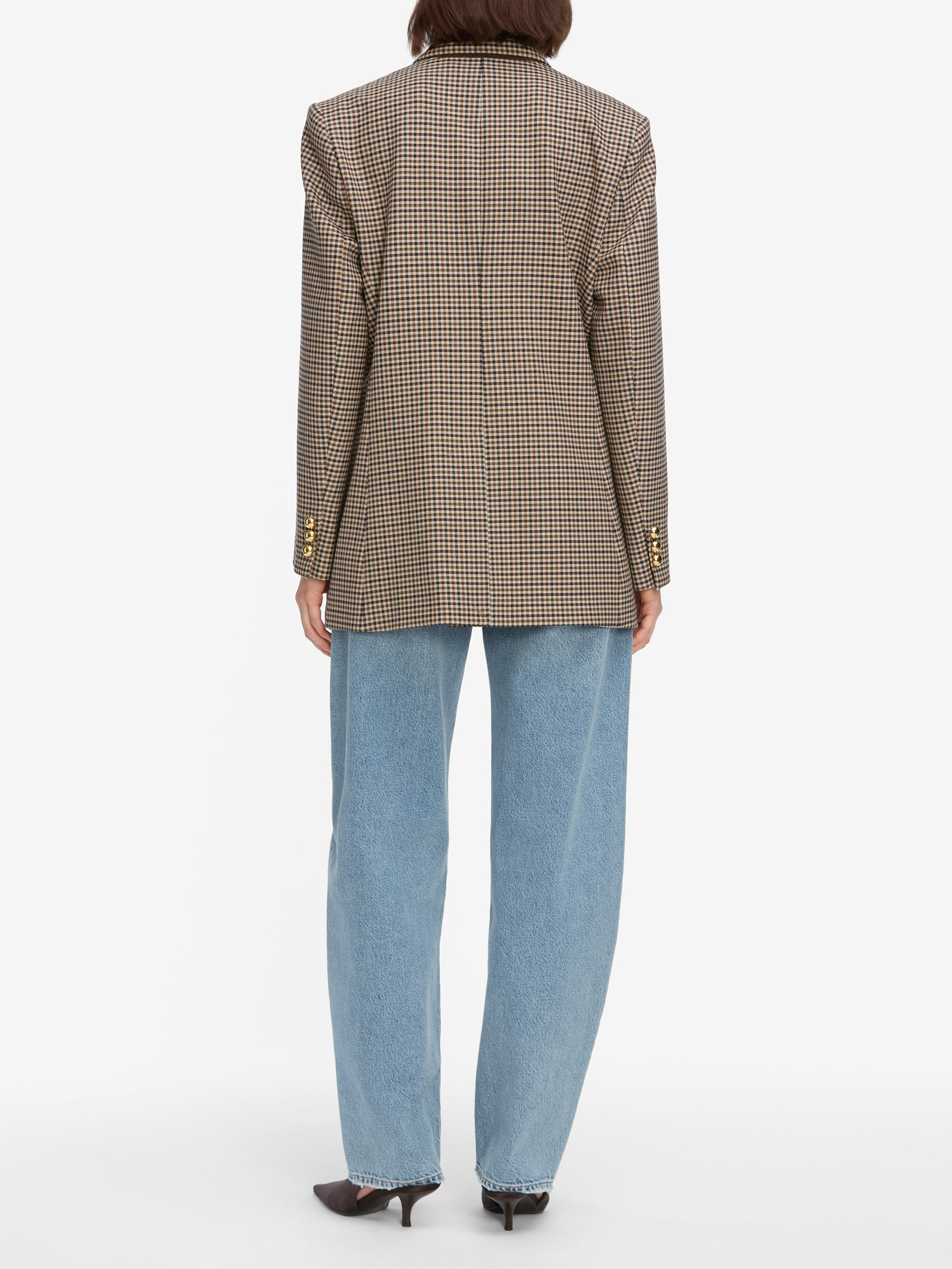 The Houndstooth Blazer in Navy Multi - 5