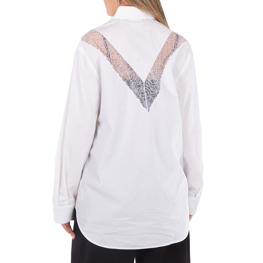 Burberry Long Sleeve Lace Trim Shirt - 3