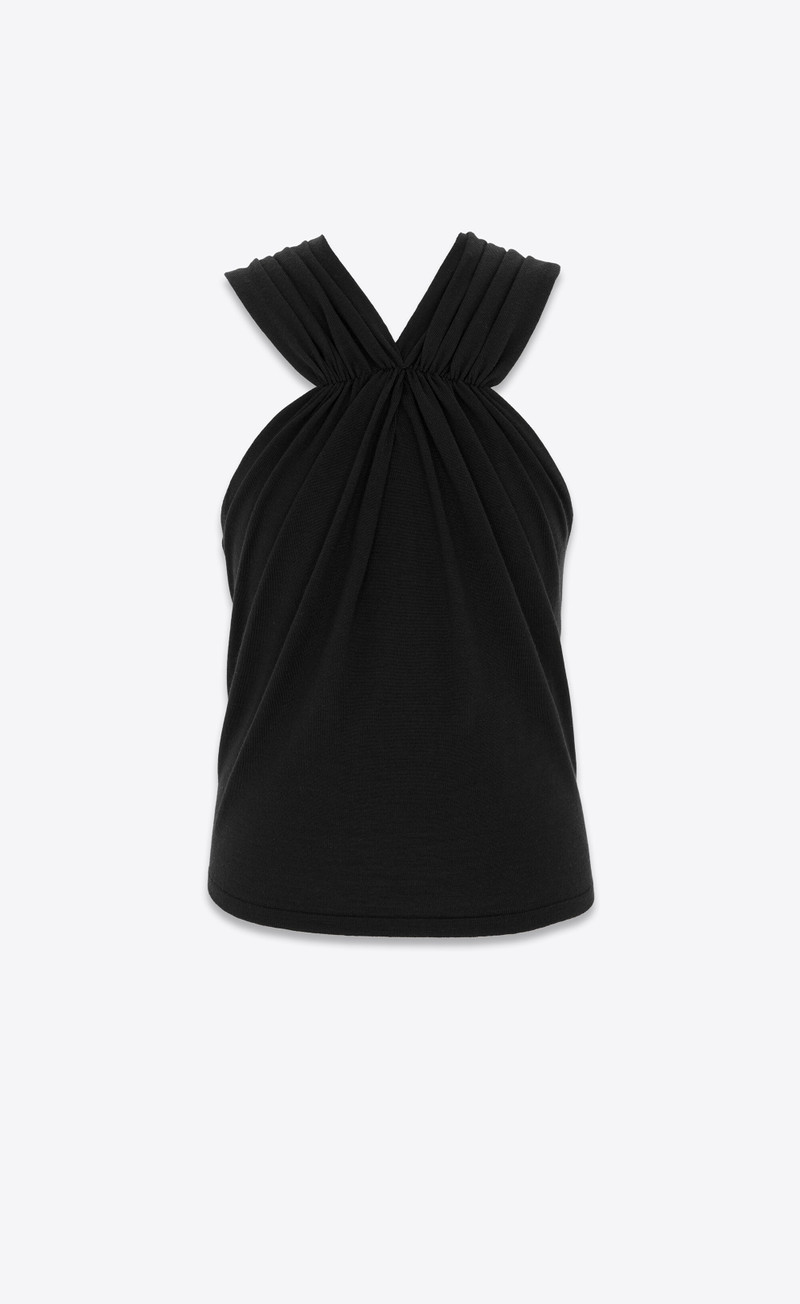 cross-back tank in cashmere, wool and silk 1