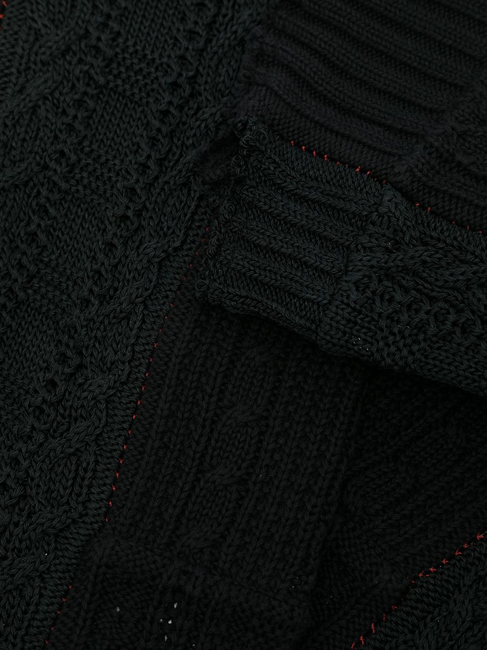 raw-edge knitted arm warmers - 2