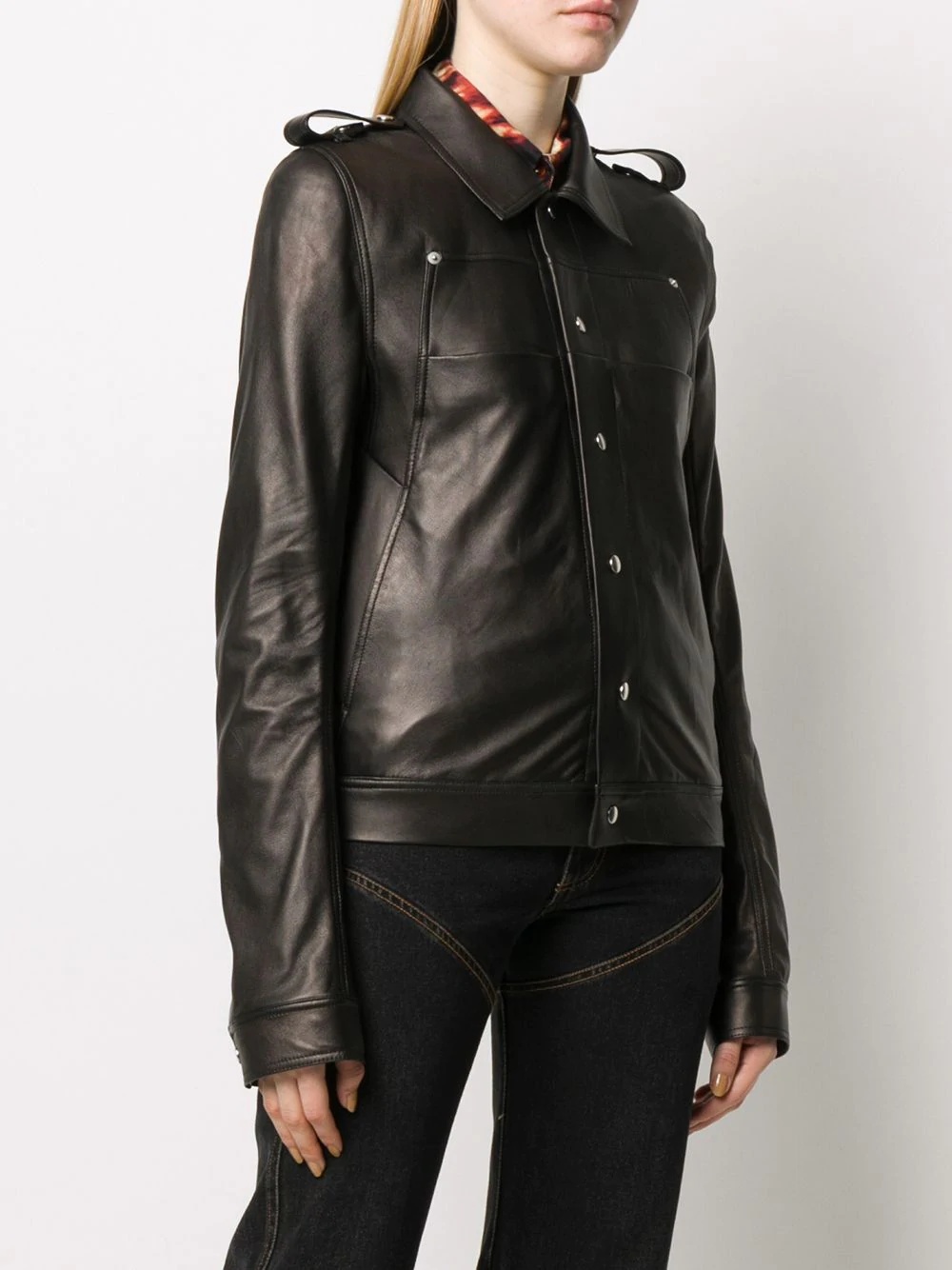 zipped fitted jacket - 3